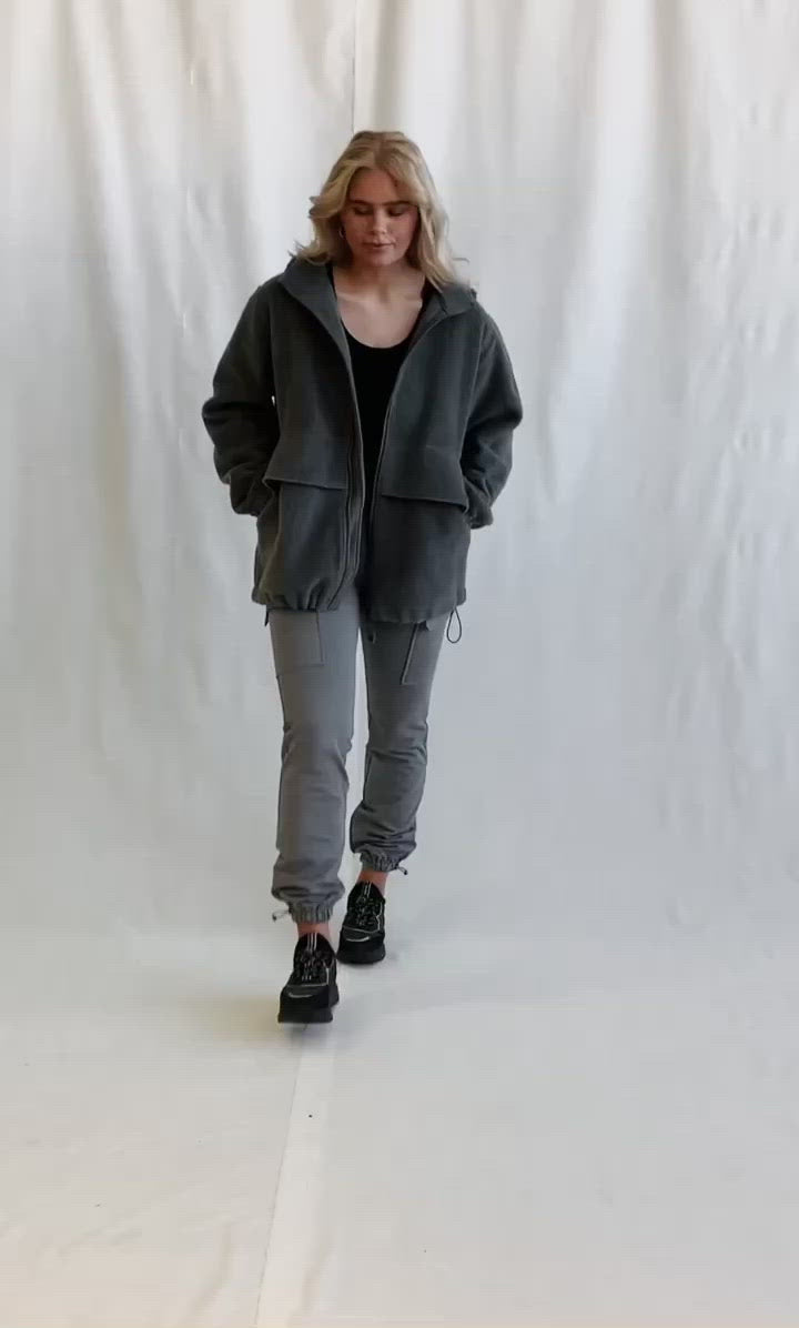 Soft cargo pant (m/belte) - Gray