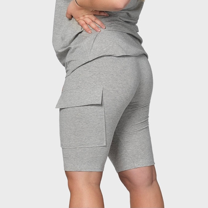 Pocket shorts - gray melange (6293938012327)