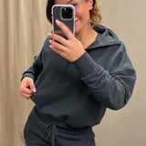 Highschool zip sweater - Dark night