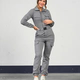 Soft jumpsuit (m/belte) - Gray