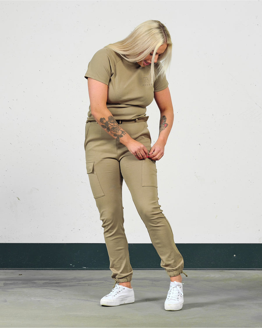 Soft cargo pant (m/belte) - Forest green