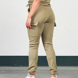 Soft cargo pant (m/belte) - Forest green