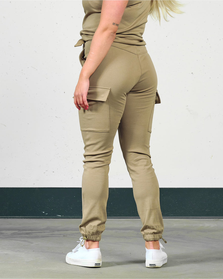 Soft cargo pant (m/belte) - Forest green