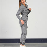Soft jumpsuit (m/belte) - Gray