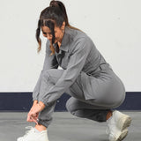 Soft jumpsuit (m/belte) - Gray