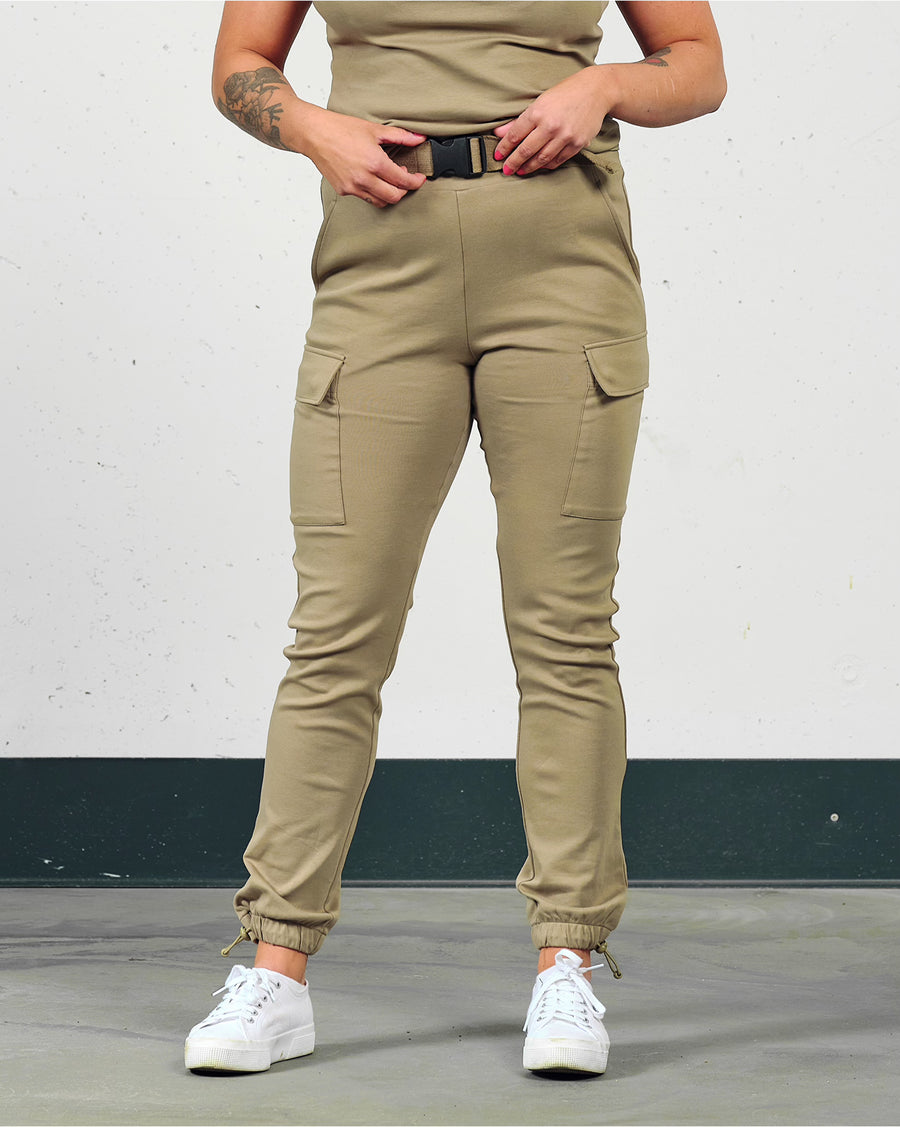 Soft cargo pant (m/belte) - Forest green