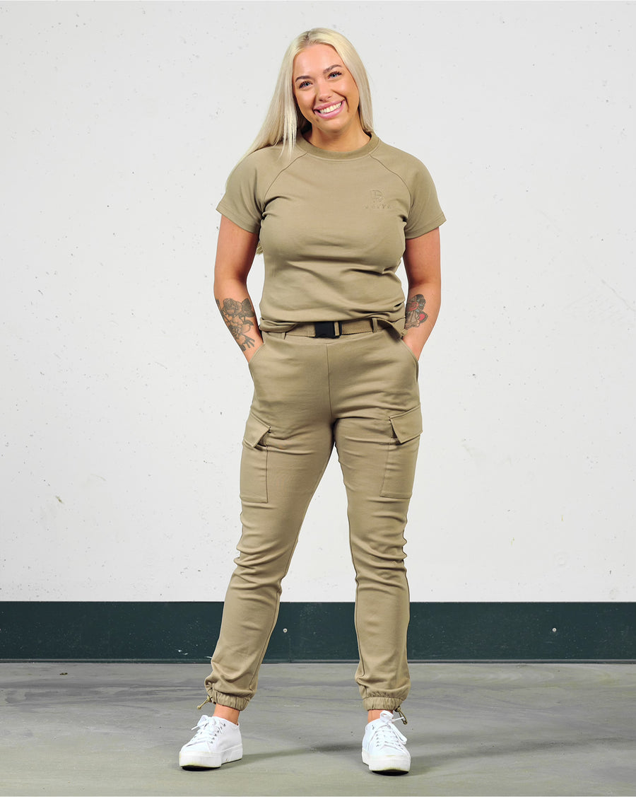 Soft cargo pant (m/belte) - Forest green