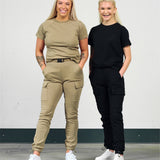Soft cargo pant (m/belte) - Black