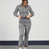 Soft jumpsuit (m/belte) - Gray