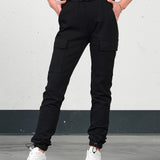 Soft cargo pant (m/belte) - Black