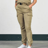 Soft cargo pant (m/belte) - Forest green