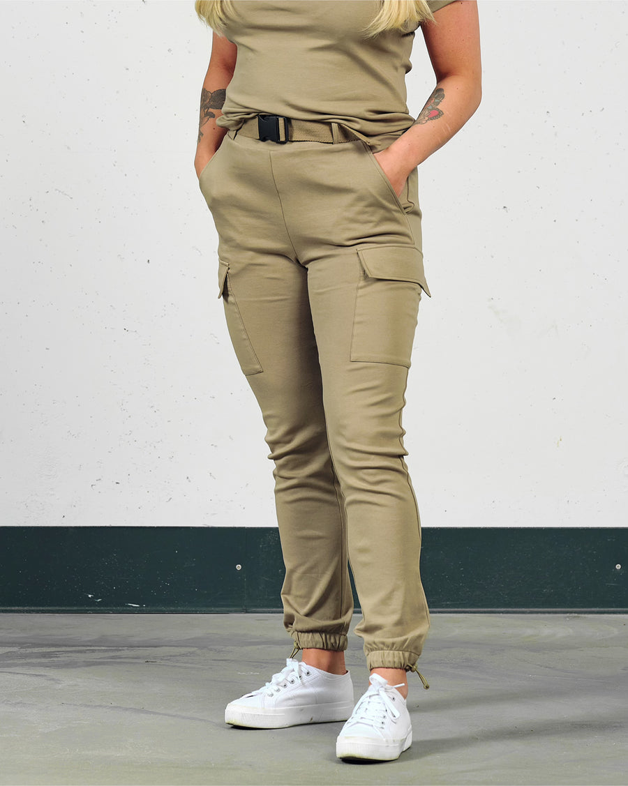 Soft cargo pant (m/belte) - Forest green