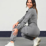 Soft jumpsuit (m/belte) - Gray