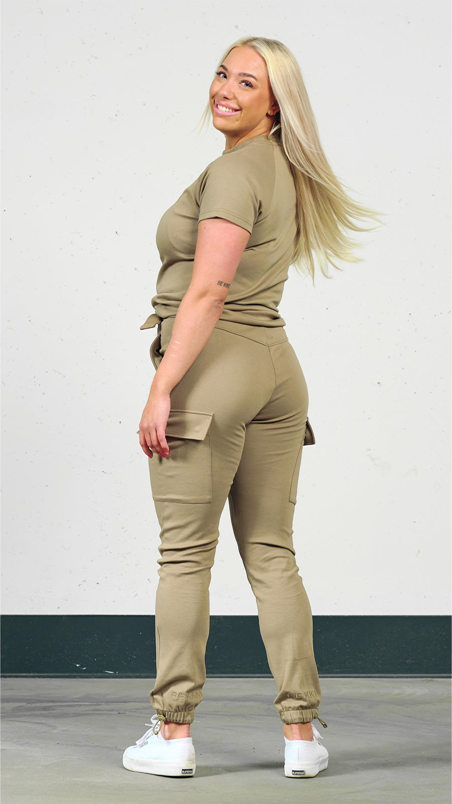 Soft cargo pant (m/belte) - Forest green