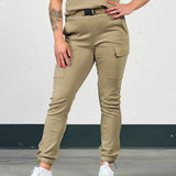 Soft cargo pant (m/belte) - Forest green