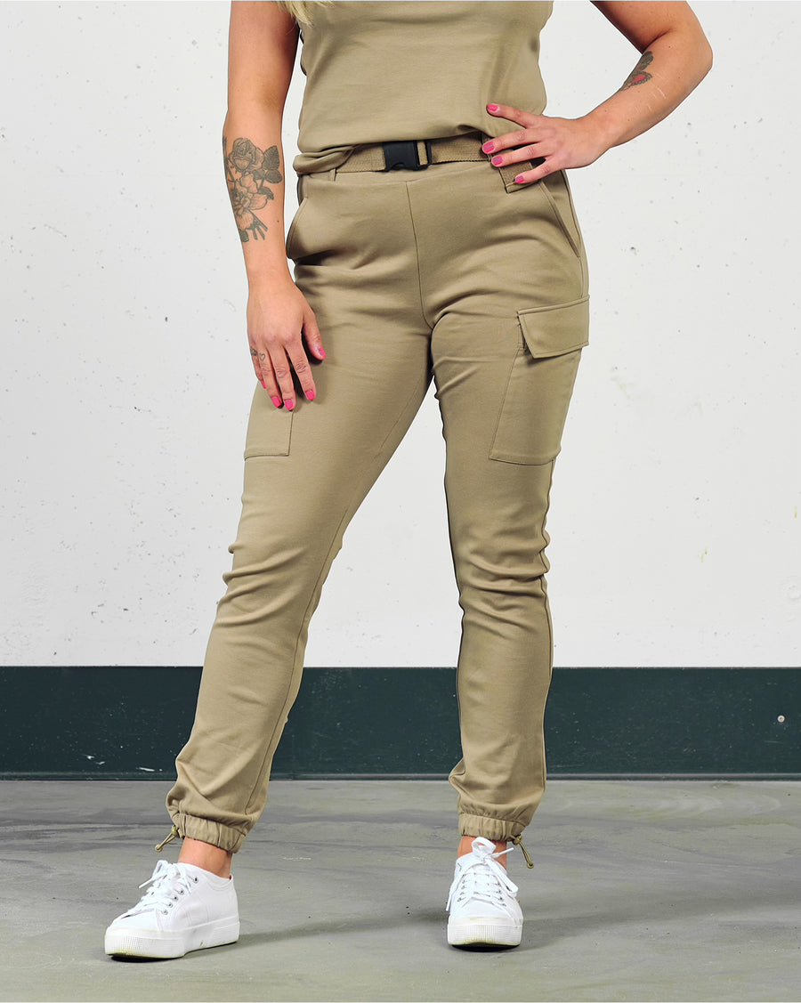 Soft cargo pant (m/belte) - Forest green