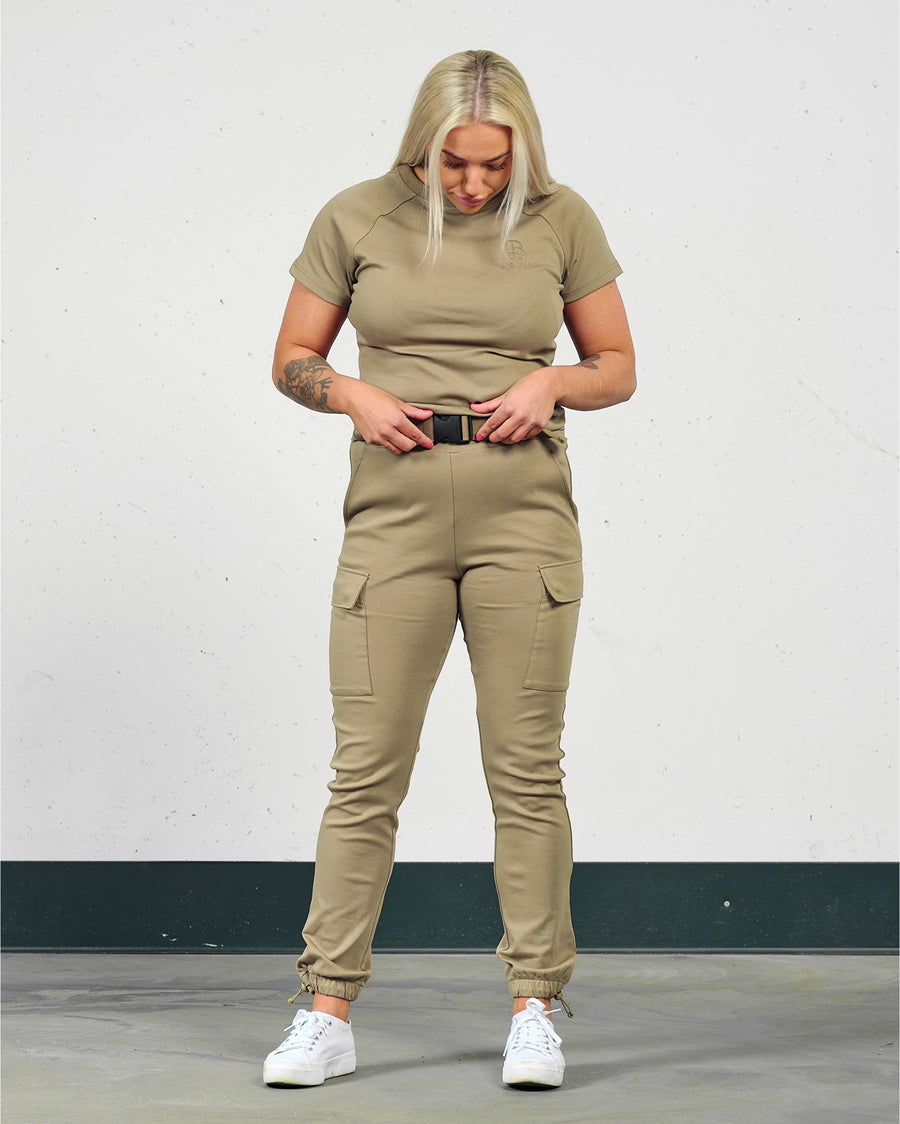 Soft cargo pant (m/belte) - Forest green
