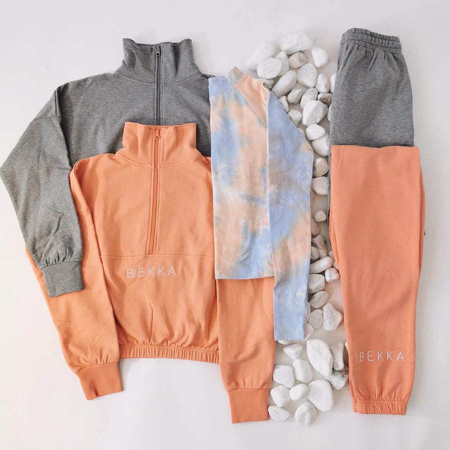 Highschool zip sweater - Coral