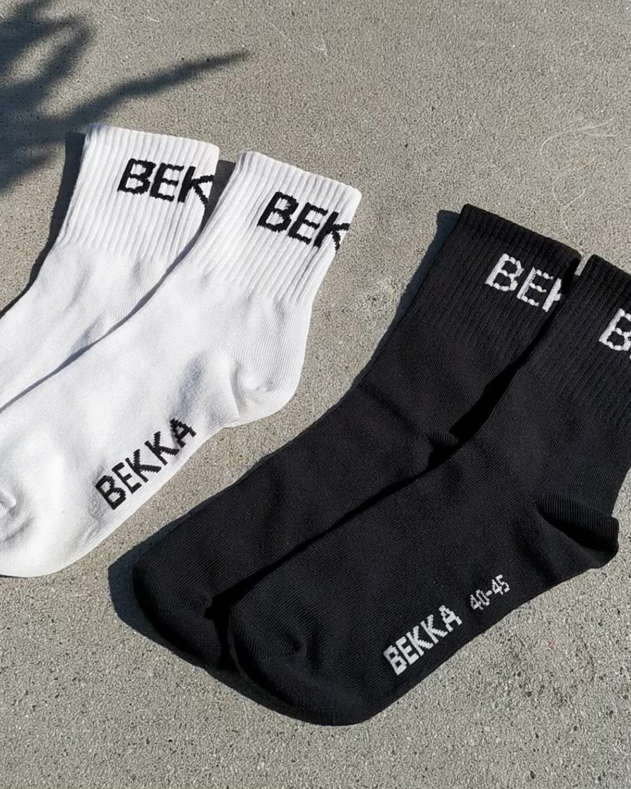 Basic Socks 2pk - Black & white