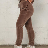 Soft velvet pant - Faded brown