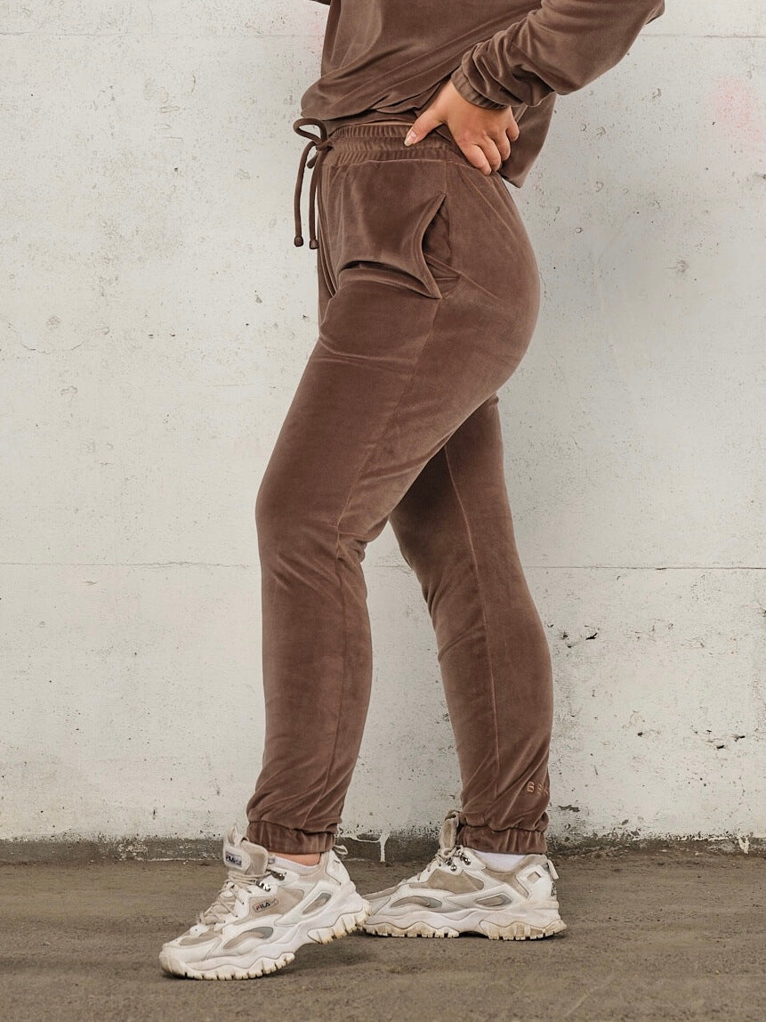 Soft velvet pant - Faded brown