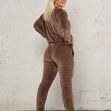 Soft velvet sweater - Faded brown