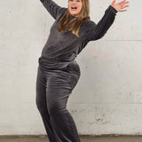 Soft velvet sweater - Charcoal