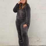 Soft velvet sweater - Charcoal