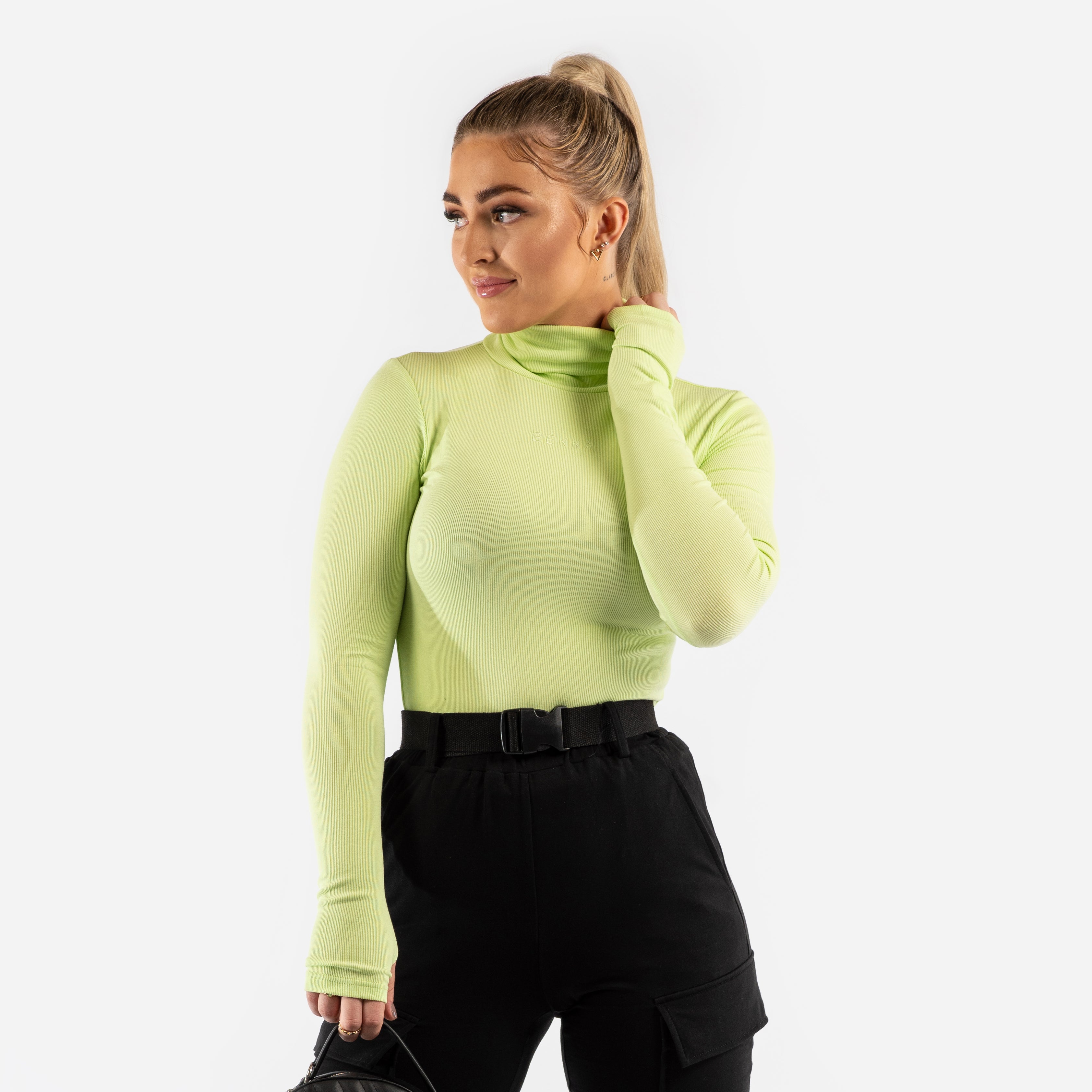 Turtleneck longsleeve - neon green (6277200019623)