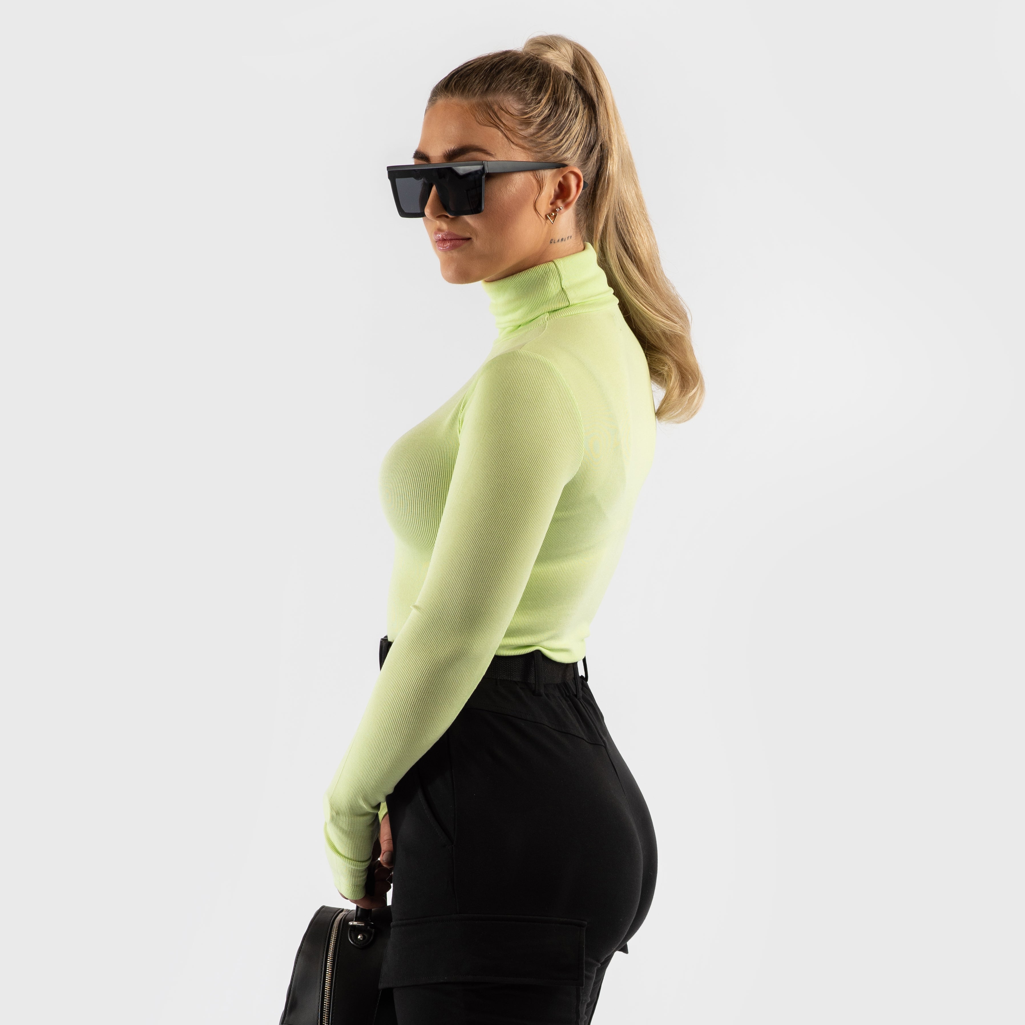 Turtleneck longsleeve - neon green (6277200019623)