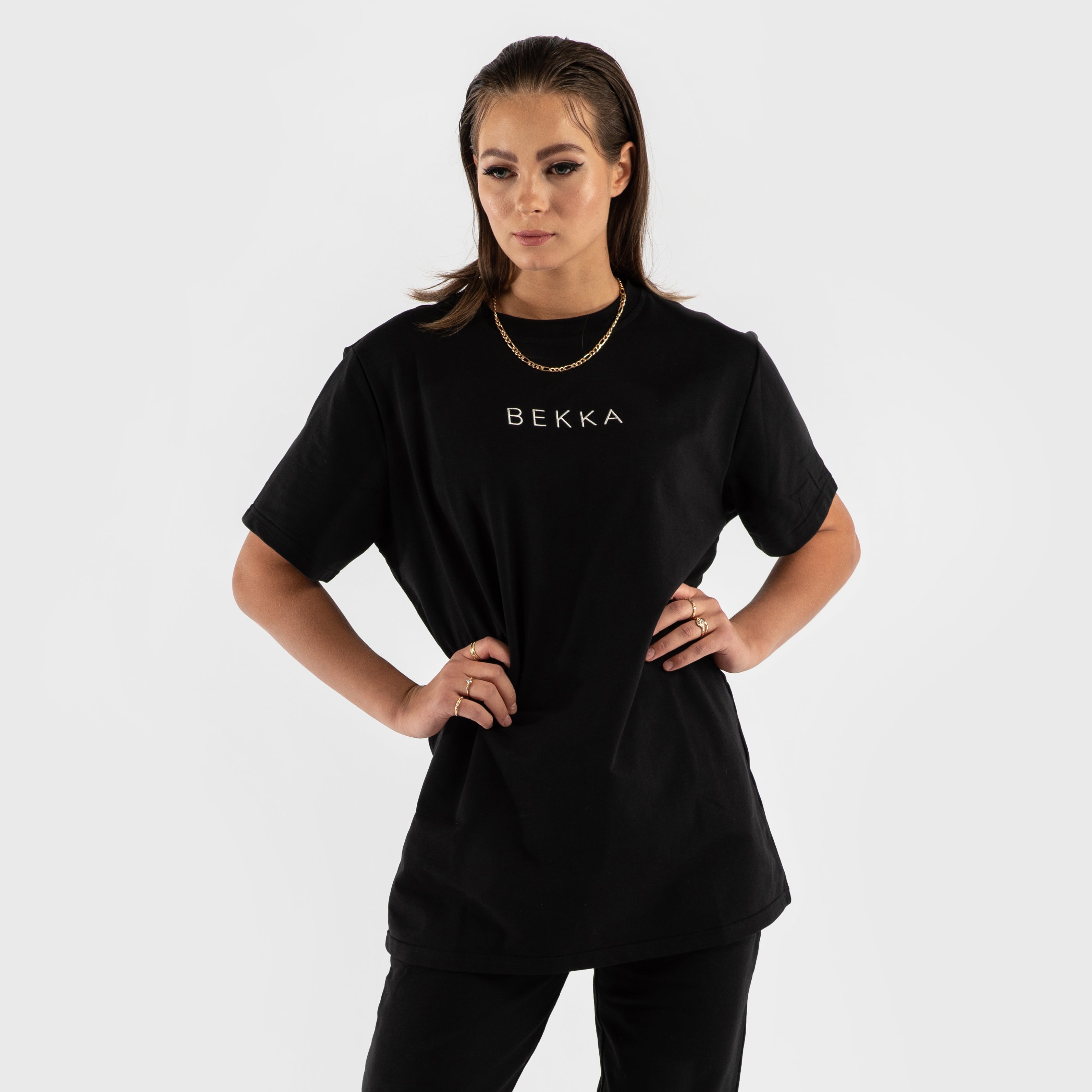 Oversized tee - black (6277121147047)