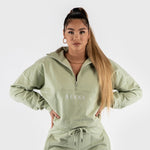 Highschool zip sweater - light herb (6278846775463)