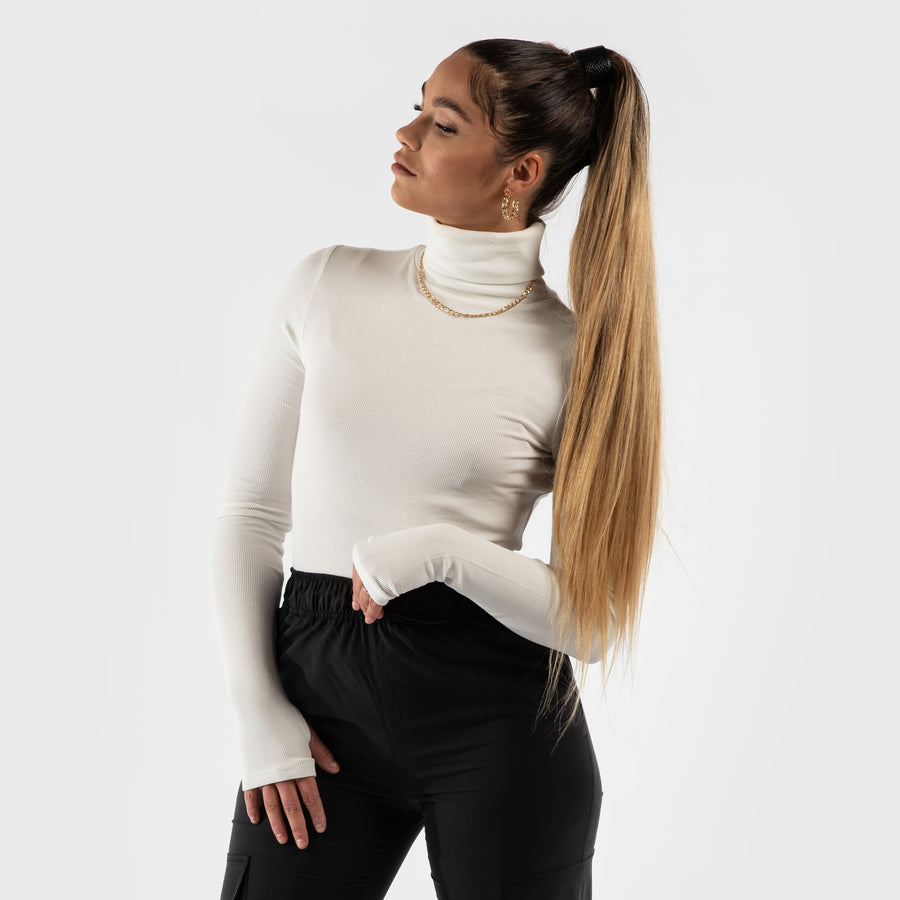 Turtleneck longsleeve - white (6278989840551)