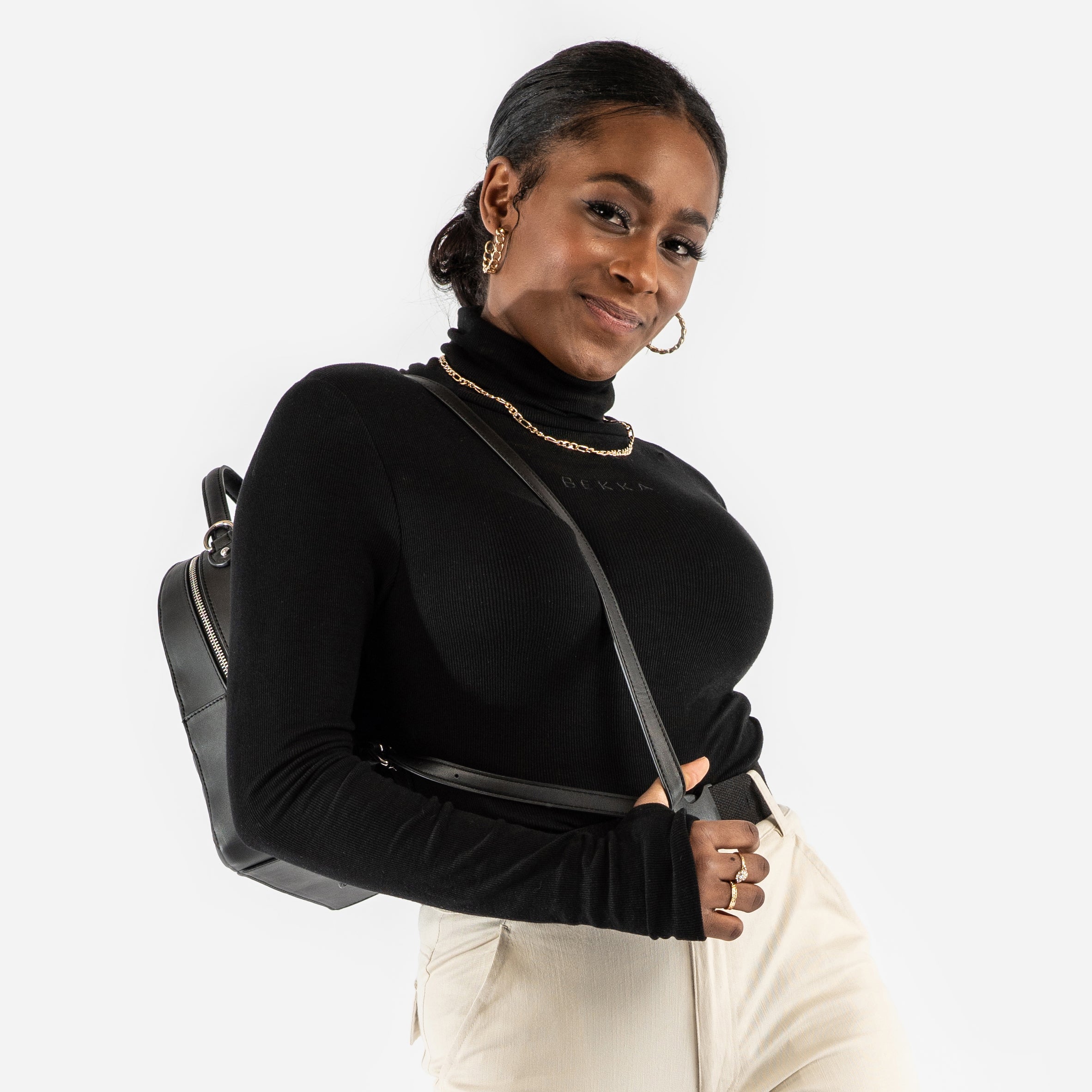 Turtleneck longsleeve - black (6278949896359)