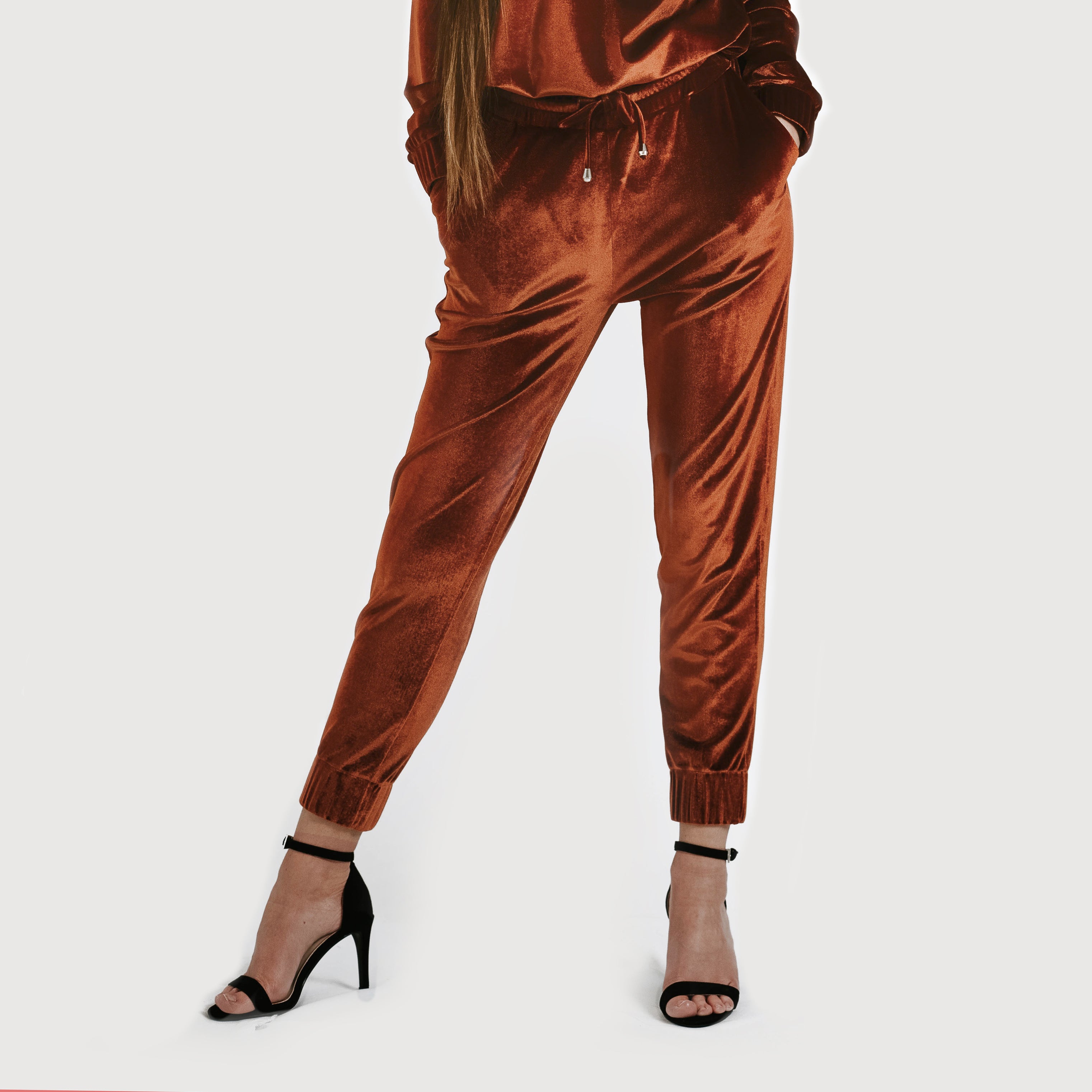 Velvet pant - rusty red (6278638633127)