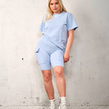 Oversized tee - Baby blue
