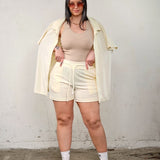 Soft velvet shirt - Light yellow