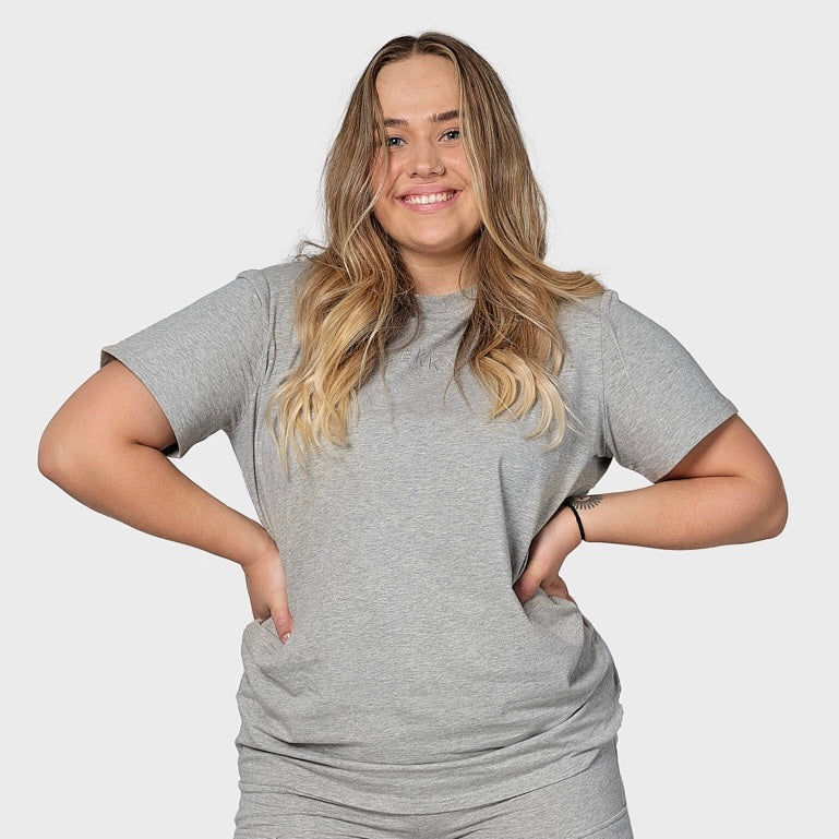 Oversized tee - gray melange (6292842053799)