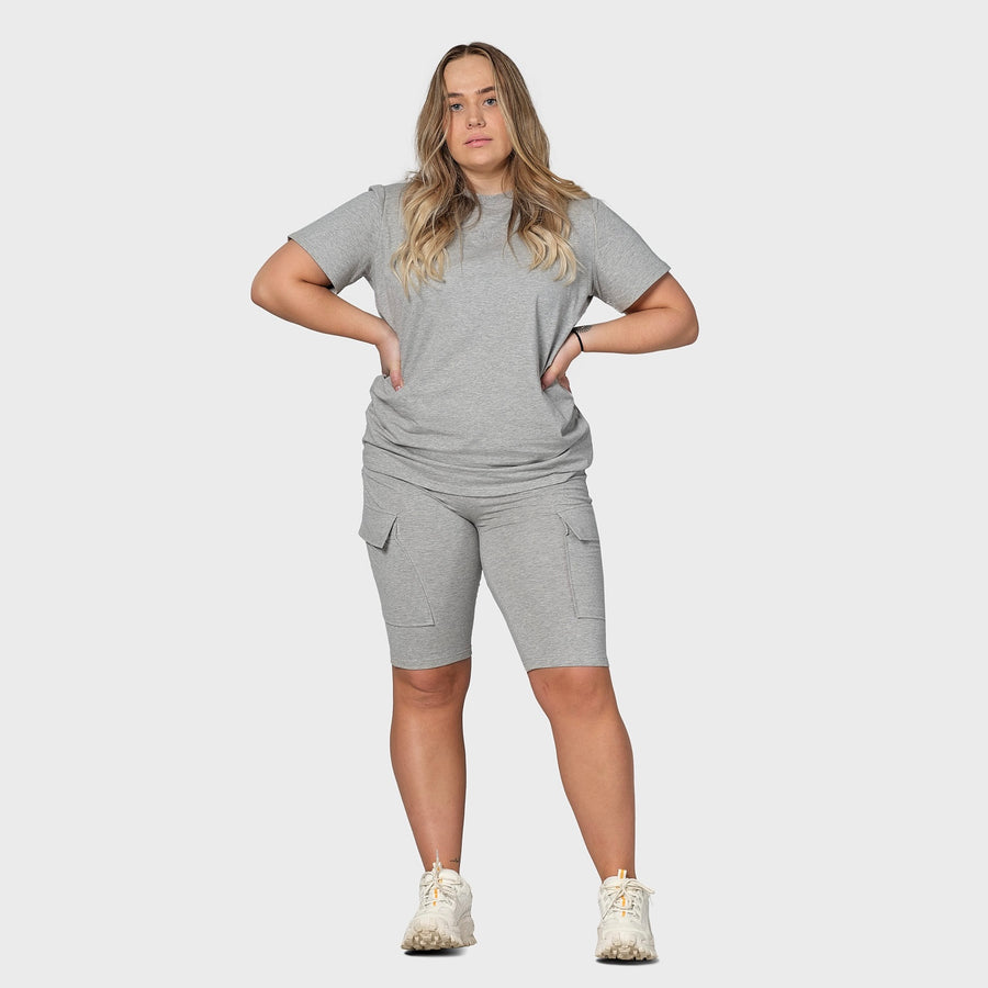 Oversized tee - gray melange (6292842053799)