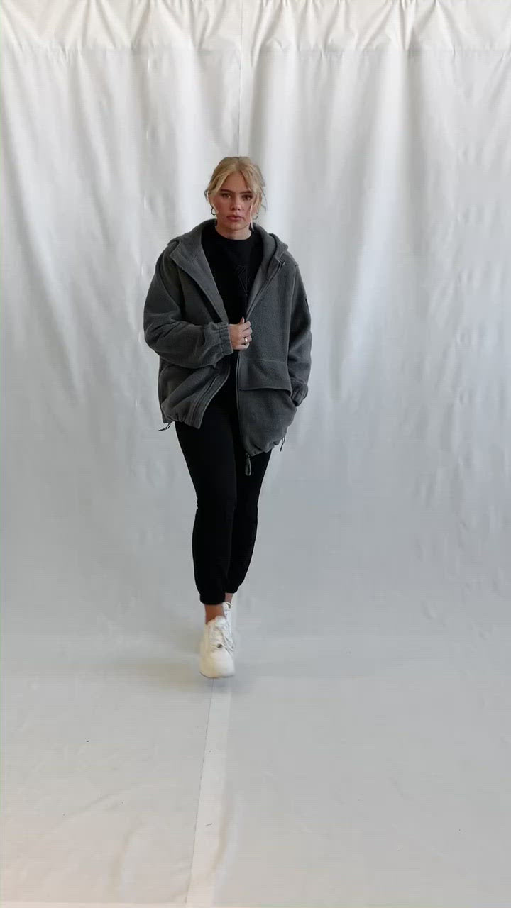 Fleece zip jacket - Gray