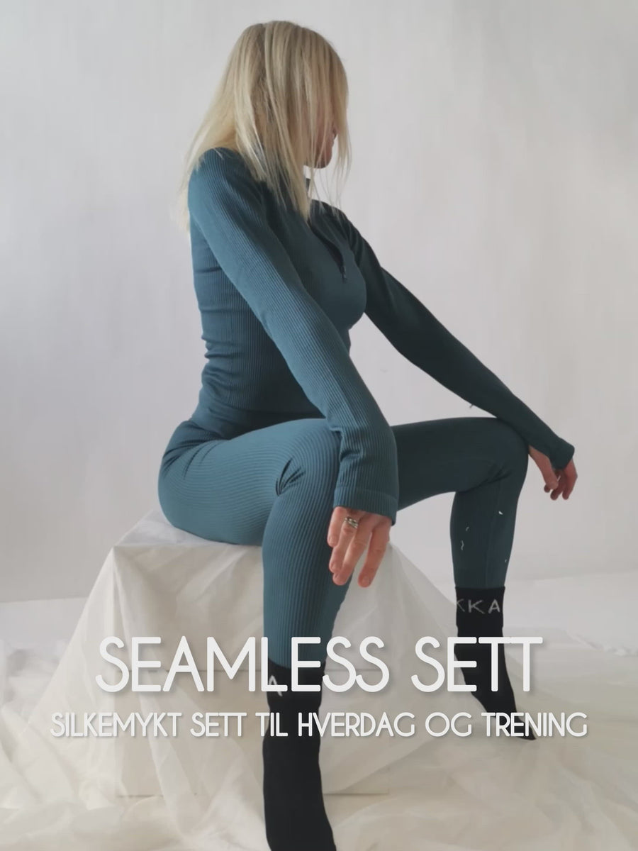 Seamless tights - Petrol blue