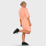 Oversized tee dress (m/belte) - coral (6292675952807)