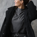 Chunky teddy coat - Black