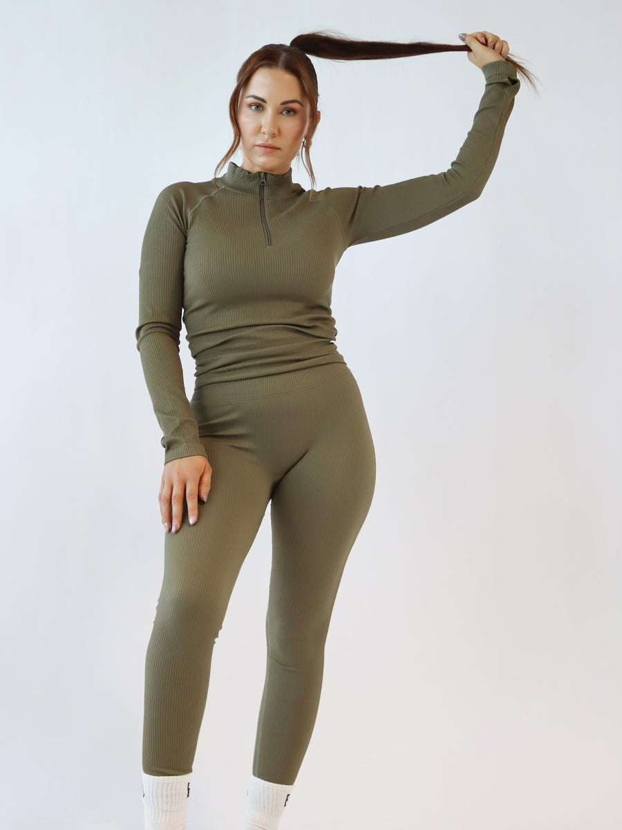 Seamless tights - Burnt olive