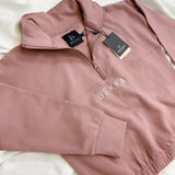 YOUNG Highschool zip sweater - Faded plum