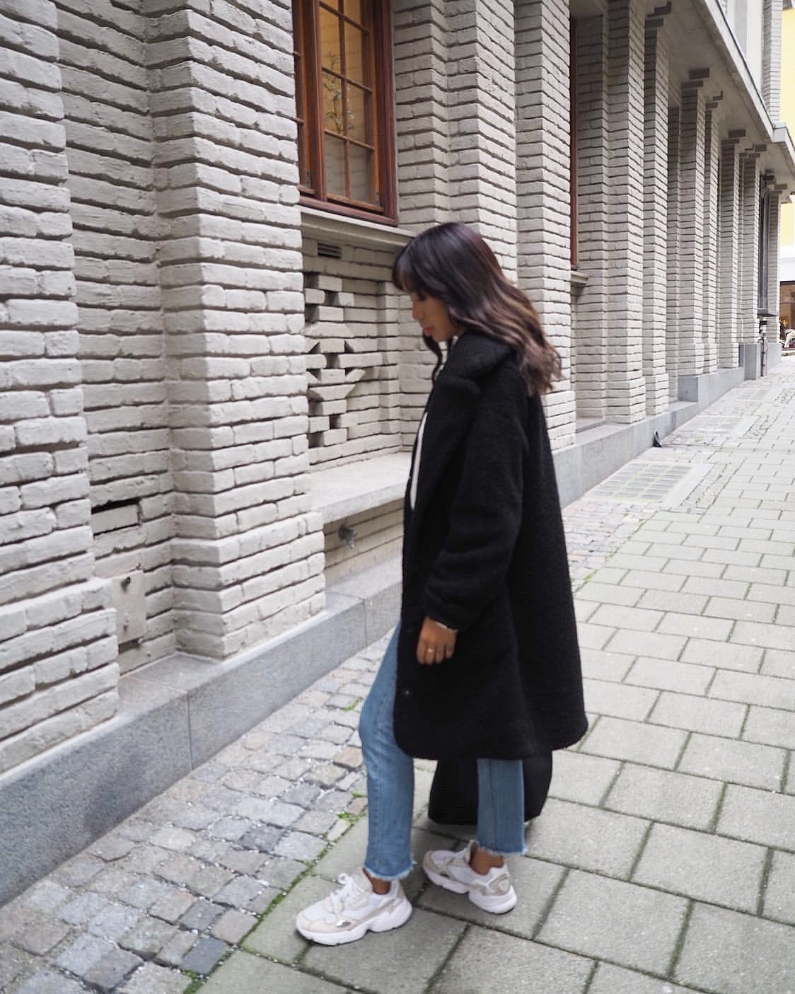 Chunky teddy coat - black (6278785564839)