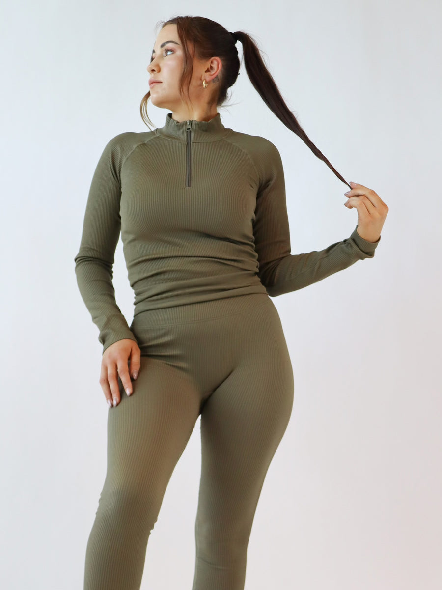 Seamless tights - Burnt olive