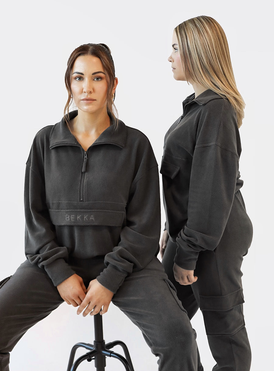 Fleece pullover - Deep gray