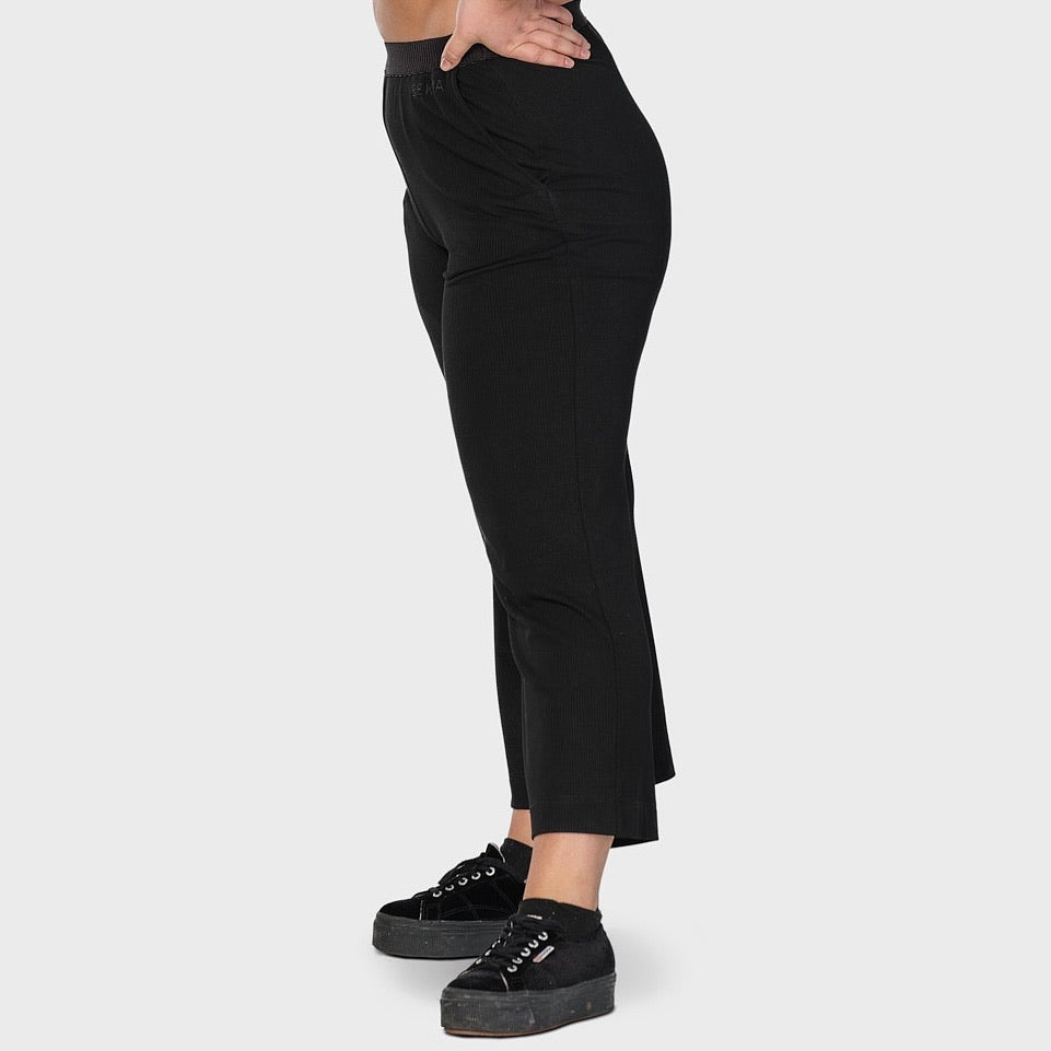 Rib pant - black (6292694499495)