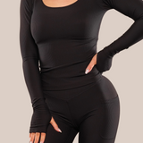 Athleisure longsleeve - Faded black